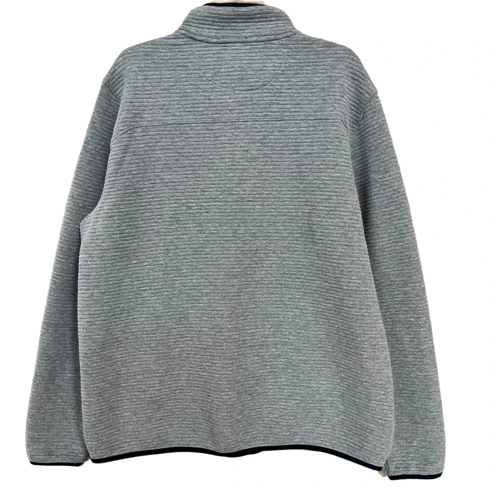 Gerry Pullover Sweater Mens XXL Gray Blue Mock Neck Ribbed Cabin Snow Casual
